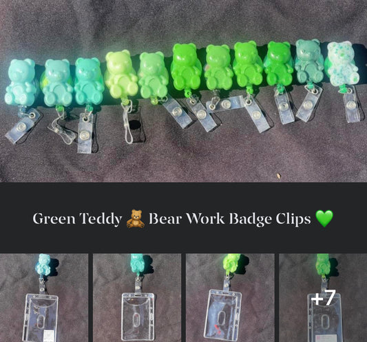 Green Teddy 🧸 Bear Work Badges 💚
