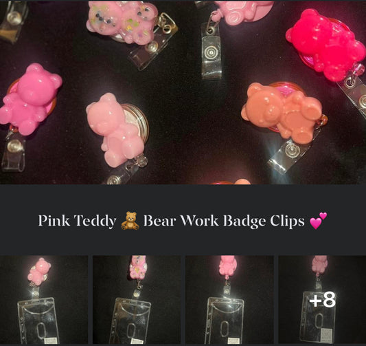 Pink Teddy 🧸 Bear Work Badges